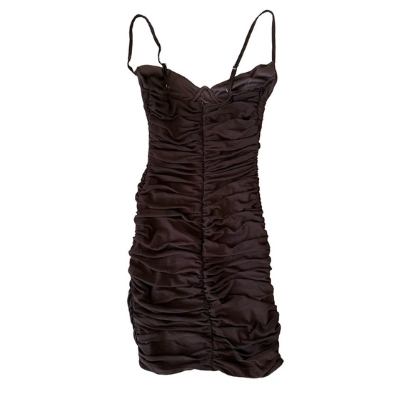 Womens Sexy Ruched Mesh Bodycon Mini Dress Sleeveless Party Cocktail Large - Picture 7 of 7